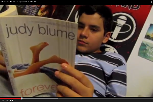 A still shot from student David Raygoza's 2012 film about book censorship