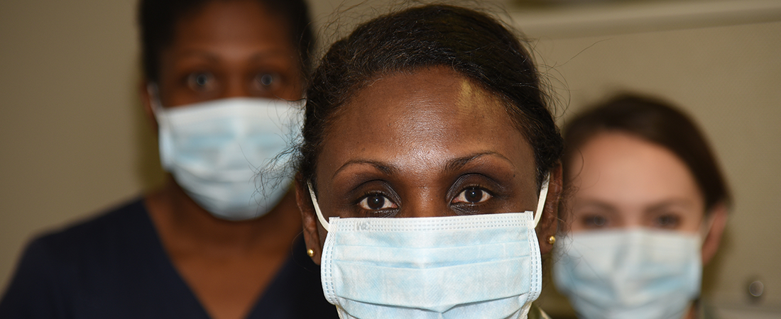 Nurses in masks