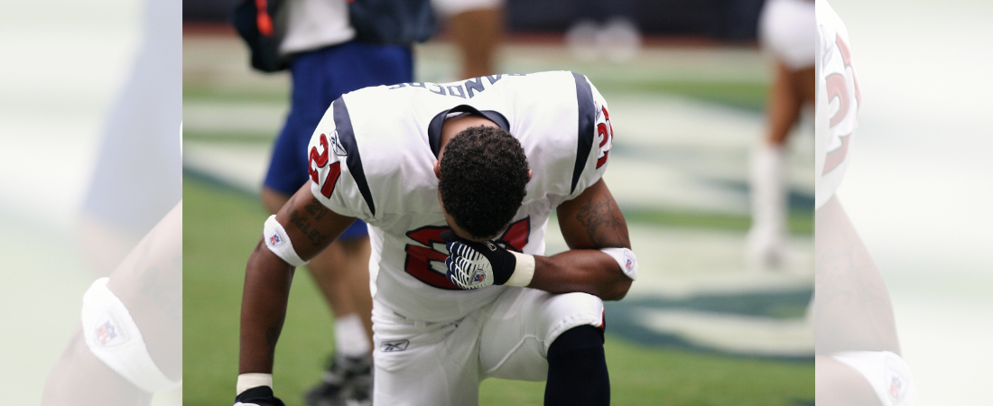 Athlete kneels in protest